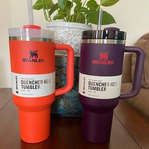 Stanley Plum & Tiger Lily Duo 40 oz H2.O Quencher Tumblers -New!